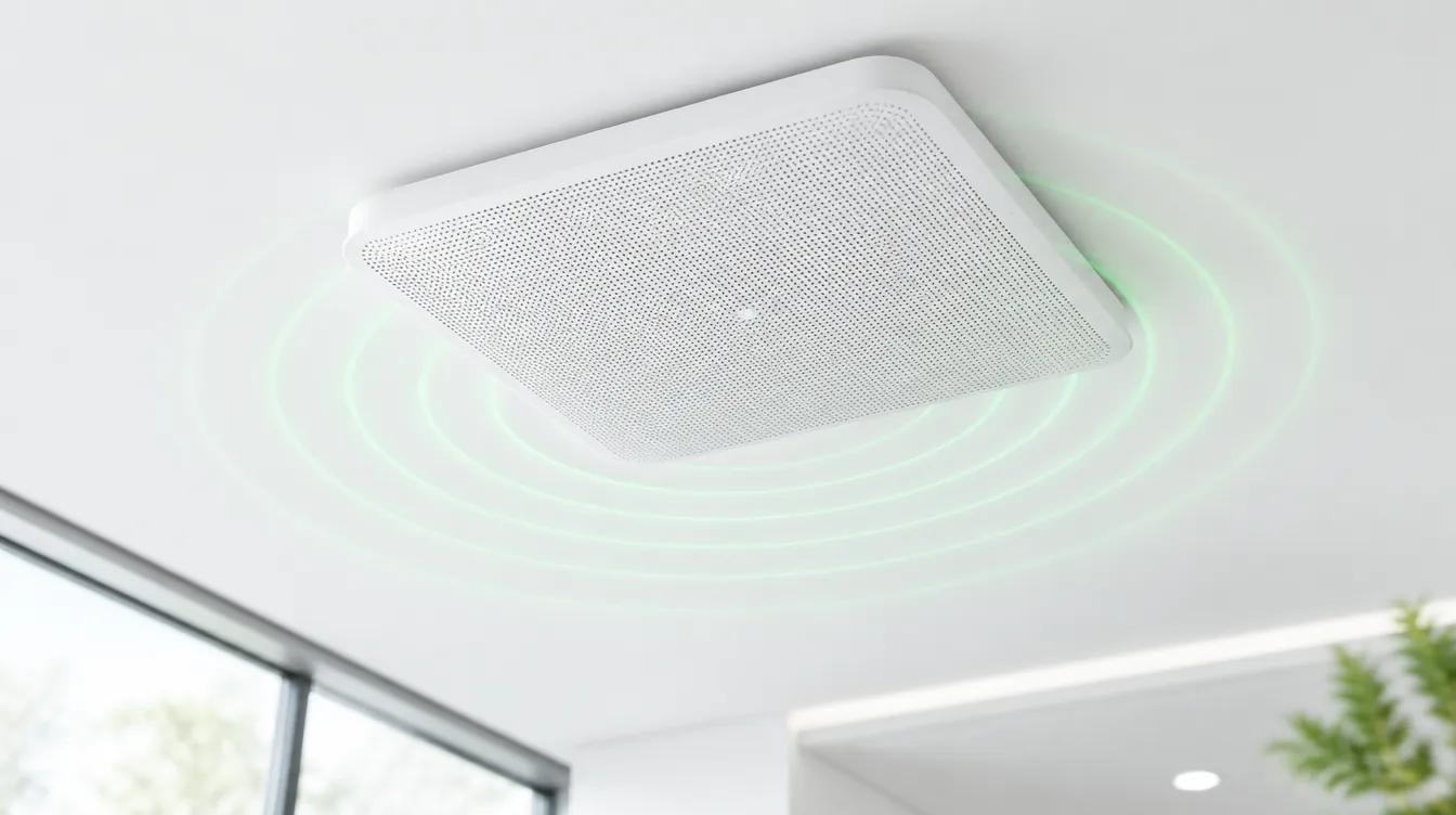 Ceiling microphone with sound rings